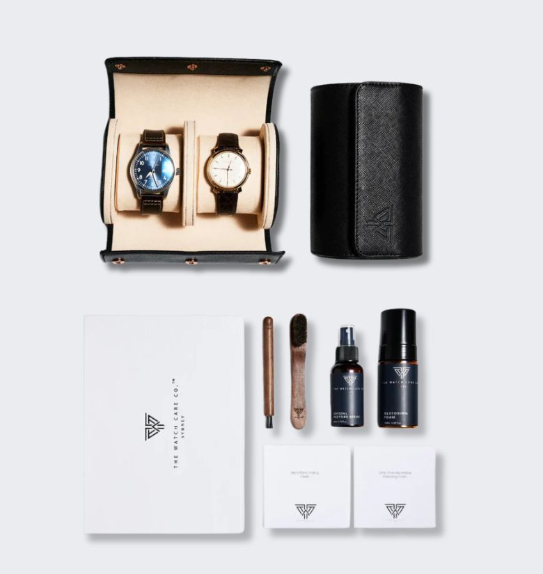 Saffiano 2 Compartments + Watch Care Kit Bundle