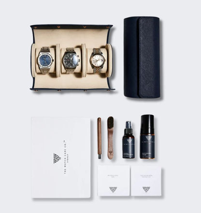 Saffiano 3 Compartments + Watch Care Kit Bundle