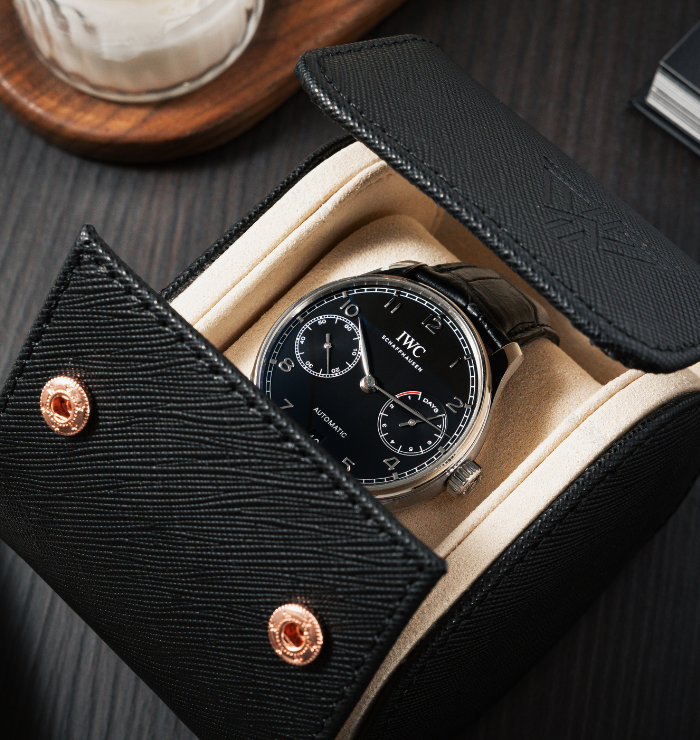 The Watch Roll | HANDMADE SAFFIANO LEATHER CASE 1 COMPARTMENTS
