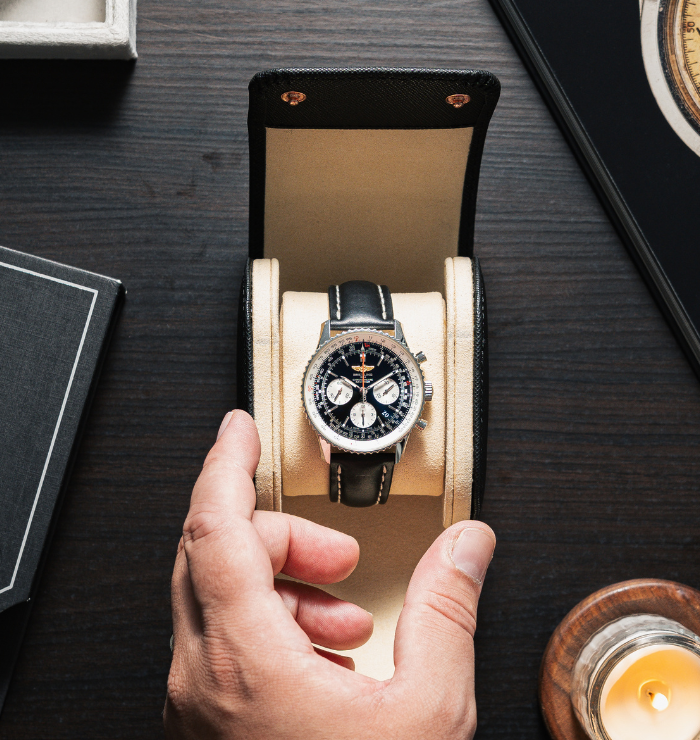 The Watch Roll | HANDMADE SAFFIANO LEATHER CASE 1 COMPARTMENTS